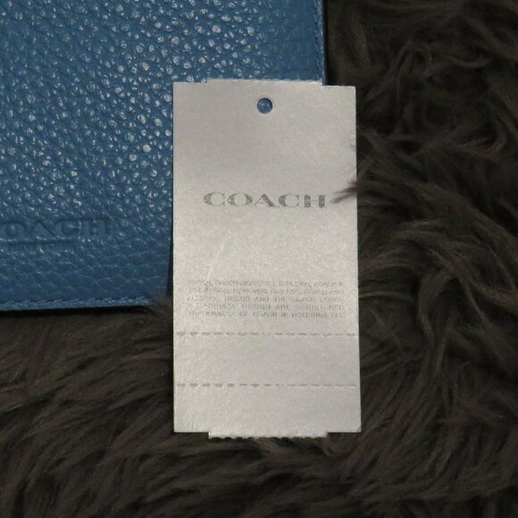 Coach Leather Zip Lanyard Card Case (Pool) - Picture 3 of 3